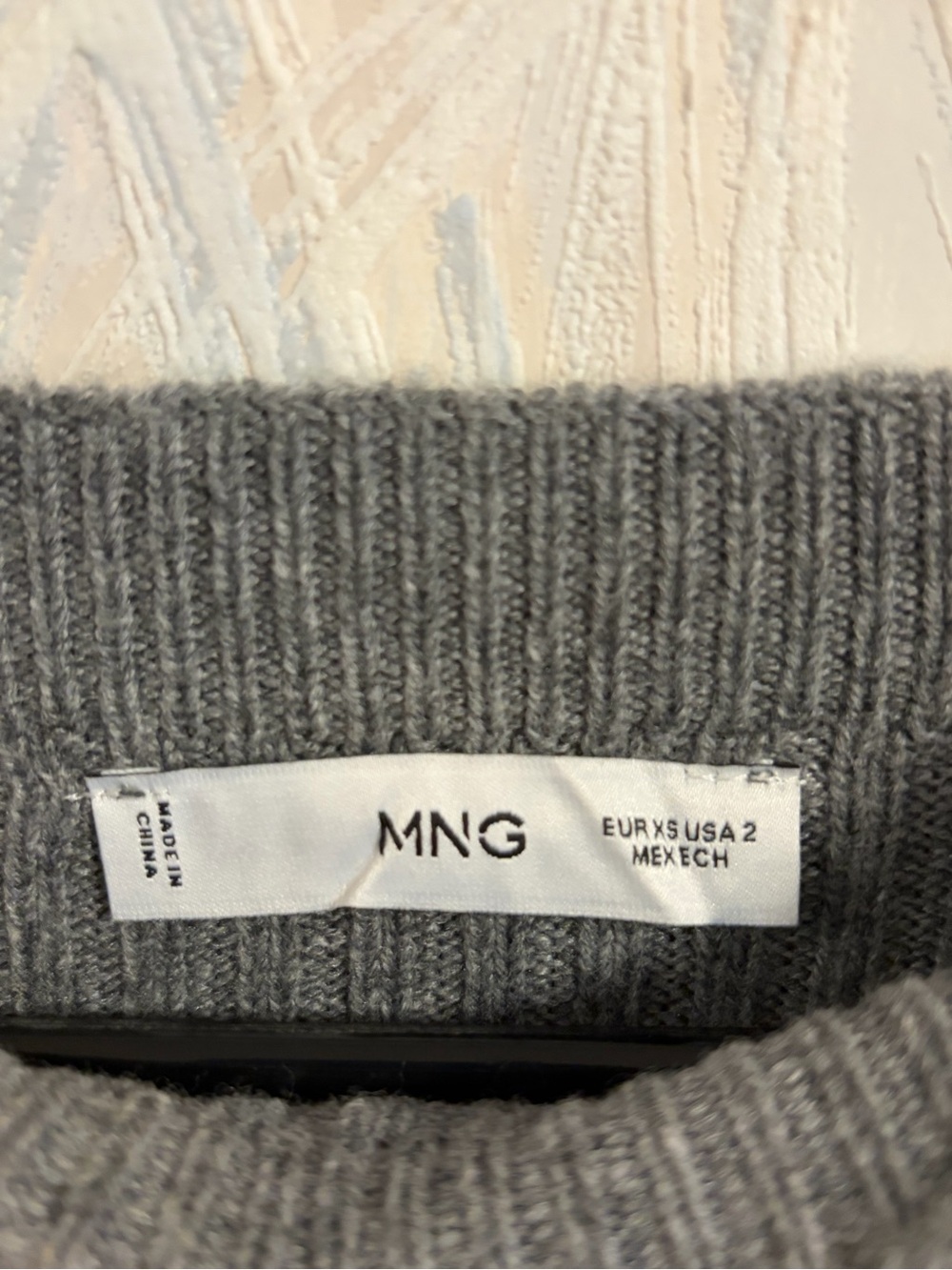 Mango Grey Ribbed Mini Dress - Picture 3 of 3